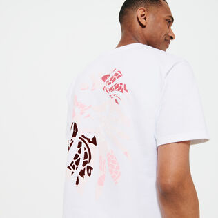 T-shirt uomo con stampa Turtles - Vilebrequin x BAPE® BLACK Bianco dettagli vista 4
