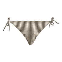 Pocket Checks Bikinihöschen zum Binden für Damen Bronze Vorderansicht