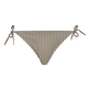 Pocket Checks Bikinihöschen zum Binden für Damen Bronze Vorderansicht