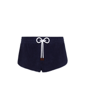 Shorts donna in spugna VBQ Line Blu marine vista frontale
