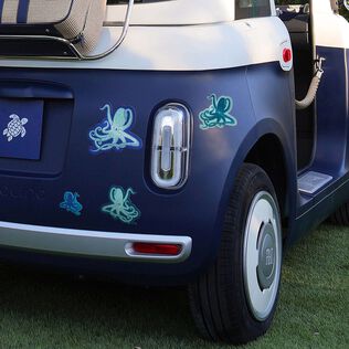 Adesivi auto vita marina - Vilebrequin x Fiat Verde discoteca vista frontale indossata