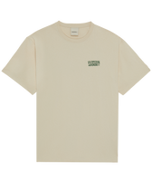 Men Cotton T-shirt Solid - Vilebrequin x Highsnobiety Tofu front view