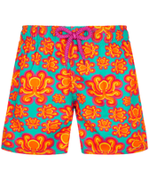 Maillot de bain stretch garçon Poulpes Neon Vert tropezien vue de face