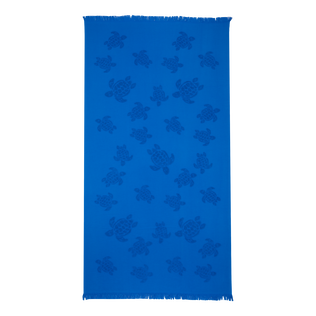 Beach Towel in Organic Cotton Turtles Jacquard Palace front view