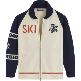 男士 Ski Turtle 羊毛开衫 Off white 正面图
