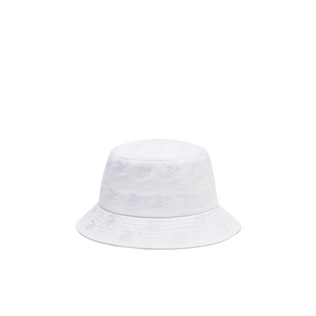 Embroidered Bucket Hat Turtles All Over Bianco vista posteriore