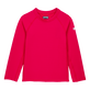 Kids Rashguard Textured Solid Fuchsia front view