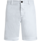 Men Tencel Bermuda Shorts Solid Weiss Vorderansicht
