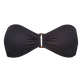 女士 Bandeau 纯色比基尼上衣 Black 正面图
