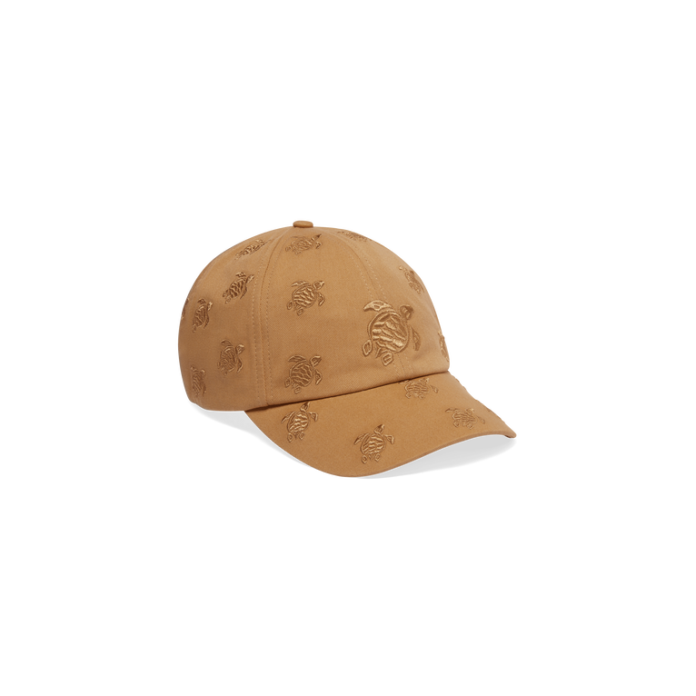 Vilebrequin Embroidered Cap Turtles All Over - Castle - Brown - Size OSFA