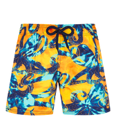 Poulpes Tie & Dye Stretch-Badeshorts für Jungen Sonne Vorderansicht