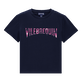 Boys Cotton T-Shirt Hypno Shell Navy front view