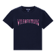 Hypno Shell T-Shirt aus Baumwolle für Jungen Marineblau Vorderansicht