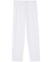 Men Pants Solid White front view