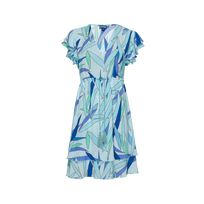 Women Short Viscose Dress Madrague Thalassa front view