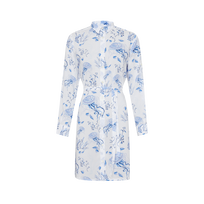 Women Viscose Shirt Dress Medusa and Shells White 正面图