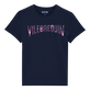 Camiseta de algodón con estampado Hypno Shell para hombre Azul marino vista frontal