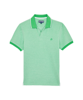 Men Organic Cotton Polo Shirt Solid Laser front view
