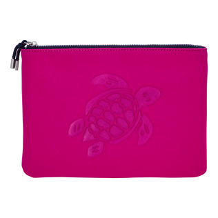 Zipped Turtle Beach Pouch Crimson purple front view