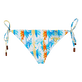 女士 Palms &amp; Stripes 系带比基尼泳裤 - Vilebrequin x The Beach Boys White 正面图