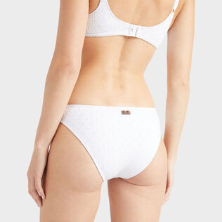 Broderie Anglaise Midi-Bikinihose für Damen Weiss Details Ansicht 2