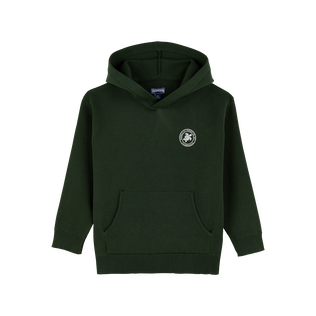 Sweat à capuche en coton enfant uni Lierre vue de face