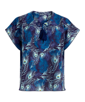 Top donna in cotone e seta Midnight vista frontale