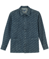 Chaqueta vaquera con estampado por corrosión Micro Turtles para hombre Dark denim w1 vista frontal