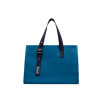 Big Cotton Beach Bag Solid Peacock front view