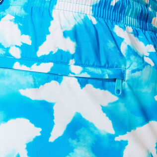Men Ultra-light and packable Swim Shorts Clouds Hawaii blue details view 5