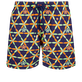 Men Swim Trunks Embroidered Indian Ceramic - Limited Edition Sapphire front view