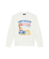 Sudadera de cuello redondo de algodón con estampado Family Week-end para hombre Off white vista frontal
