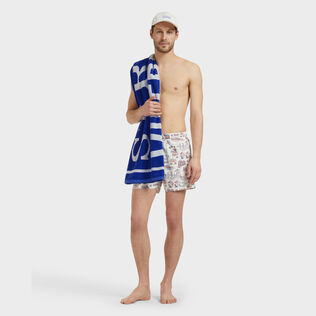 Bañador corto elástico con estampado Family Beach- Vilebrequin x St Regis para hombre Sugar switzle detalles vista 1