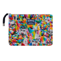 Bolsa de playa de lino con estampado Animals - Vilebrequin x Okuda San Miguel Multicolores vista frontal