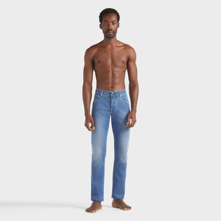 Men 5-Pockets Denim Pants Palms Offset Med denim w2 front worn view