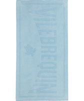 Cotton Beach Towel Natural Mineral Dye Source front view