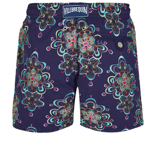 Men Swim Trunks Embroidered Kaleidoscope - Limited Edition Sapphire back view