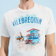 Camiseta de algodón con estampado Malibu Lifeguard para hombre Off white detalles vista 1