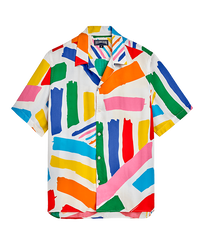 Camicia uomo a maniche corte Dazzle - Vilebrequin x JCC+ - Edizione limitata Bianco vista frontale