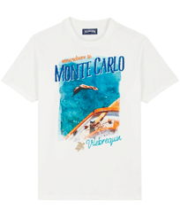 Men Cotton T-shirt Monte Carlo Off white vista frontal