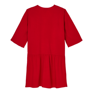 Kurzes Plumetis Damenkleid Moulin rouge Rückansicht