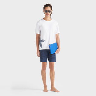 Men Bermuda Shorts Starfish Darkening Printed Gabardine Navy details view 1