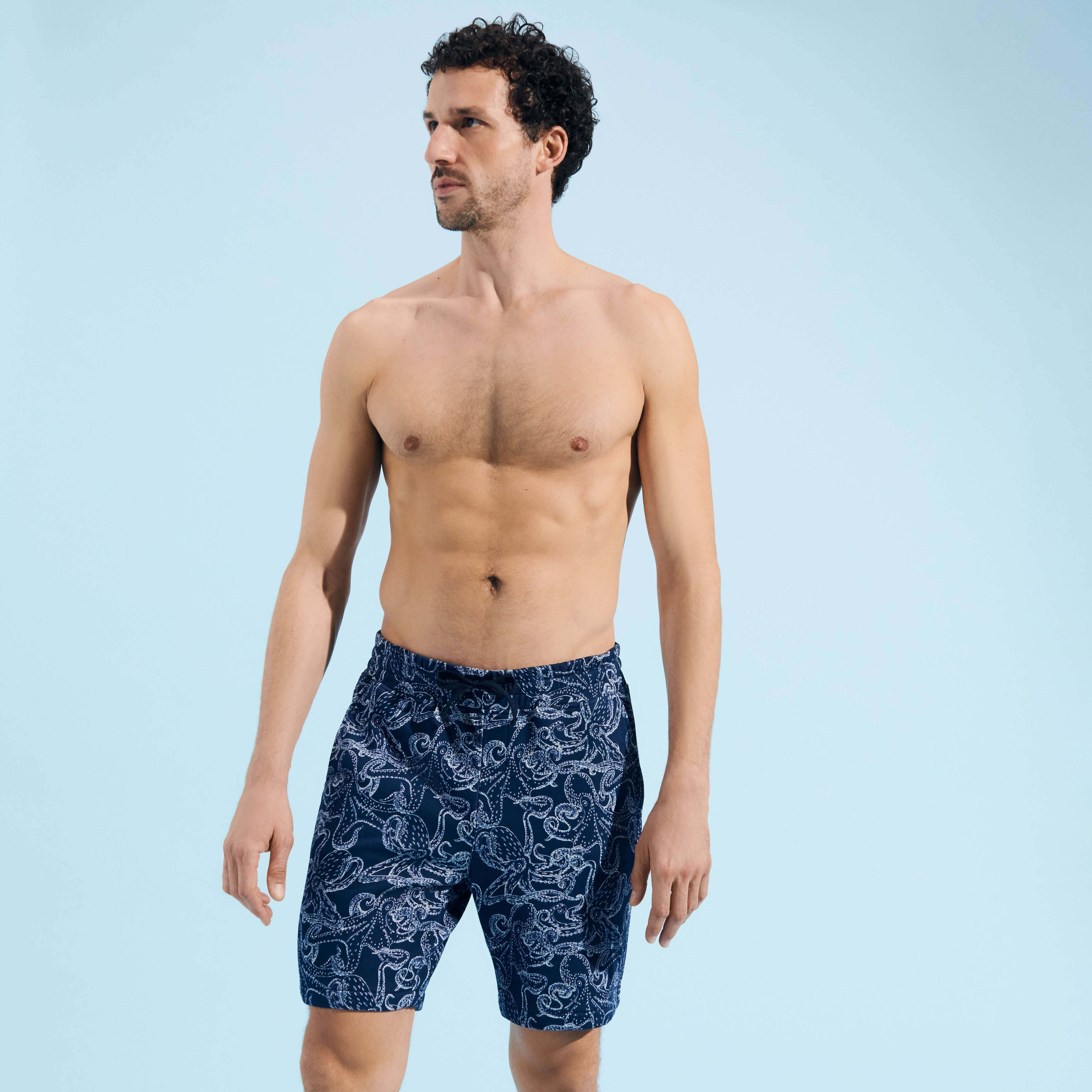 Bermudas de algod n con estampado Poulpes Bicolores para hombre