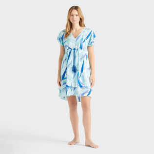 Vestido corto de viscosa con estampado Madrague para mujer Thalassa vista frontal desgastada