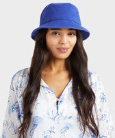 Cappello unisex in spugna tinta unita Marrakech vista frontale indossata