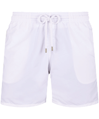 Men Swim Shorts Solid White front view
