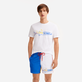 男士棉质鲨鱼刺绣T恤 Vilebrequin x JCC+ 合作款 - 限量版 White 正面穿戴视图
