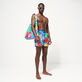 Tote bag Faces In Places - Vilebrequin x Kenny Scharf Multicolore vue portée de face