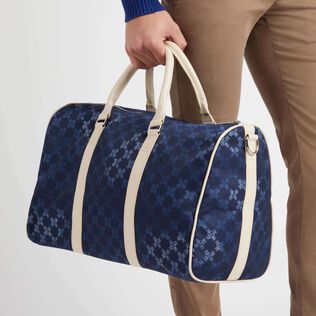 Travel Bag 72H Turtle Monogram Navy front worn view