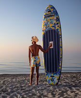 Inflatable Stand-up 10’6” Paddleboard - Vilebrequin x Beau lake Unique front worn view